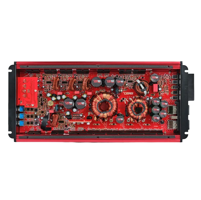 DS18 FRP Full Range 5ch Amp 250Wx4@4ohms 500x1 on Sub, 325wx4@2ohms 800x1 on Sub, 4ohms Bridge 550x2 1200X1@ 1ohm-Red