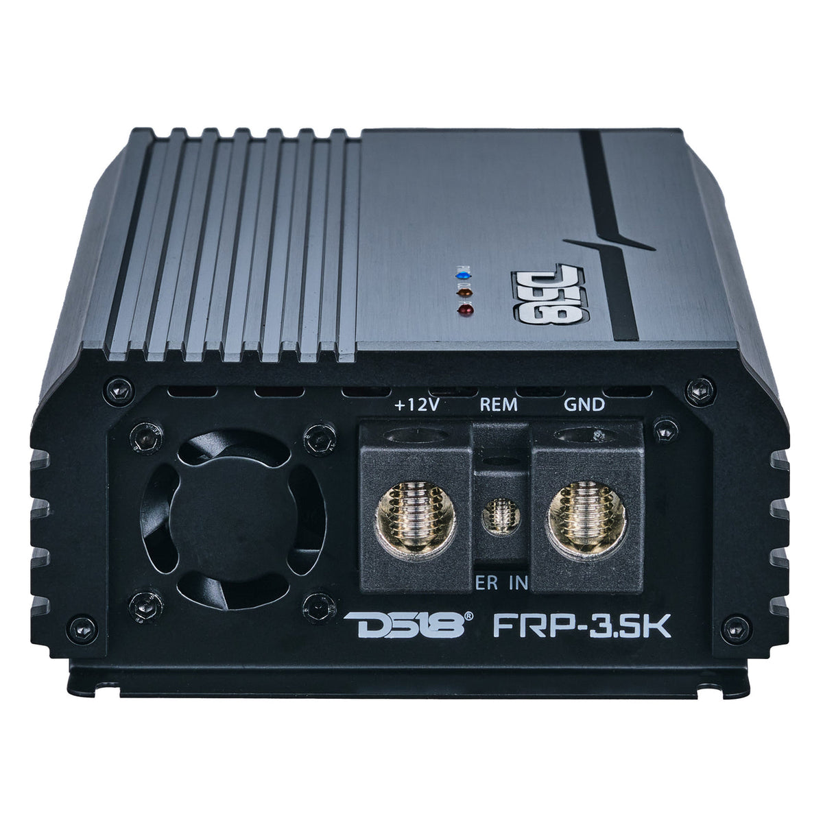 DS18 FRP Compact Full-Range Class D 1-Channel Amplifier 3,500 Watts Rms @ 1-Ohm Titanium