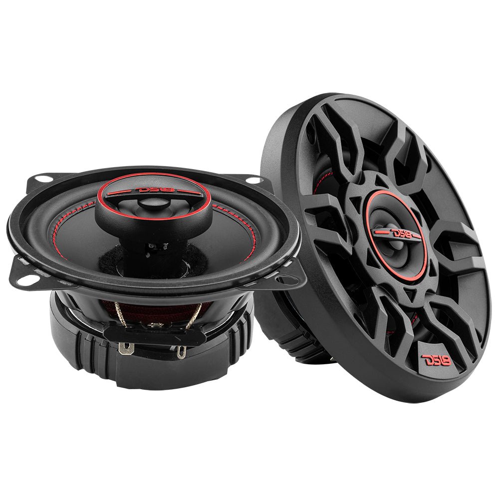 DS18 G4XI GEN-X 4" 2-Way Coaxial Speakers - 40W RMS, 120W Max, 4-Ohm with Grills (Pair) DS18