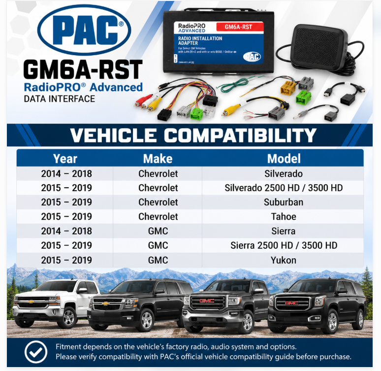 PAC Audio GM6A-RST RadioPRO Advanced Data Interface for Select 2014-2019 GM Vehicles