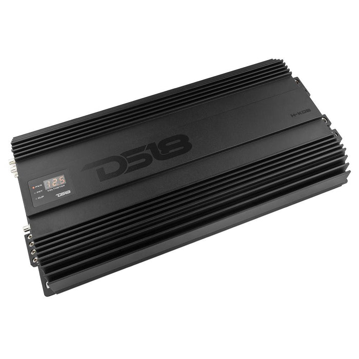 DS18 H-KO8 HOOLIGAN SPL 1-Channel Monoblock Car Amplifier, Voltmeter, Clip Indicator 8000 Watts Rms 1-Ohm Made In Korea