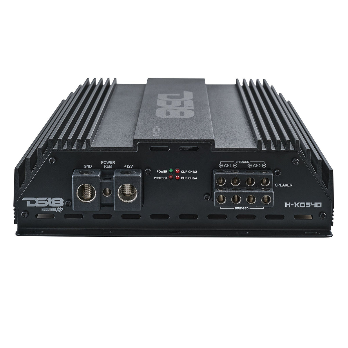 DS18 H-KO340 HOOLIGAN KO 4-Channel Class D Full-Range Amplifier - 4 x 300W RMS at 4 Ohms DS18
