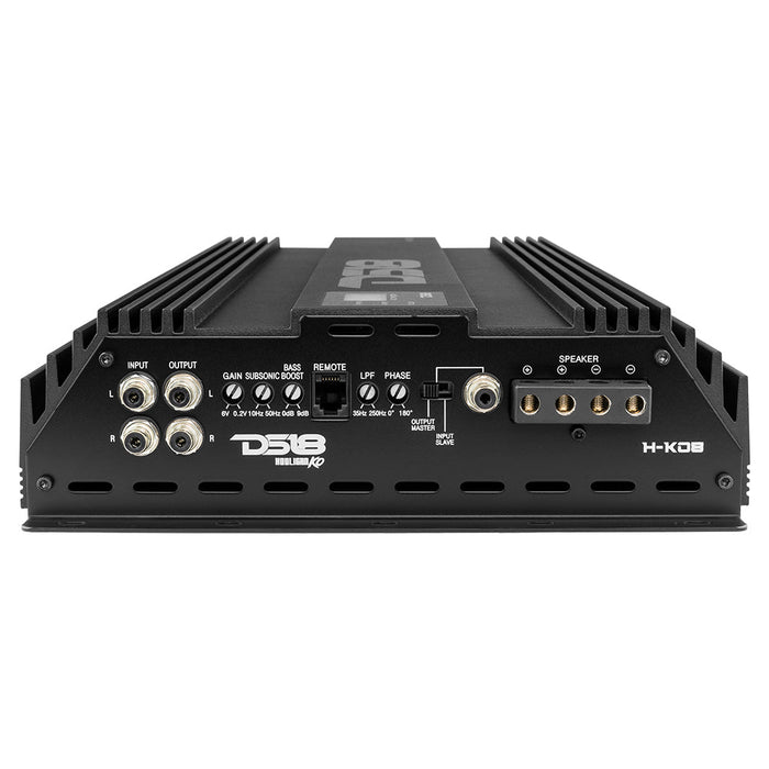 DS18 H-KO8 HOOLIGAN SPL 1-Channel Monoblock Car Amplifier, Voltmeter, Clip Indicator 8000 Watts Rms 1-Ohm Made In Korea