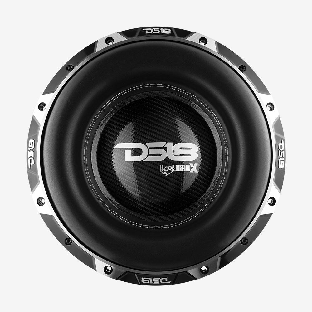 DS18 DS-HOOL-X12.2DHE HOOLIGAN X Black Frame High Excursion 12 Inch Subwoofer 4000 Watts RMS 4 Inch DVC 2-Ohm DS18
