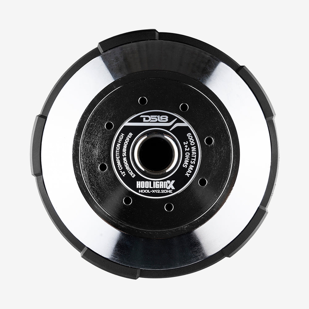 DS18 DS-HOOL-X12.2DHE HOOLIGAN X Black Frame High Excursion 12 Inch Subwoofer 4000 Watts RMS 4 Inch DVC 2-Ohm DS18