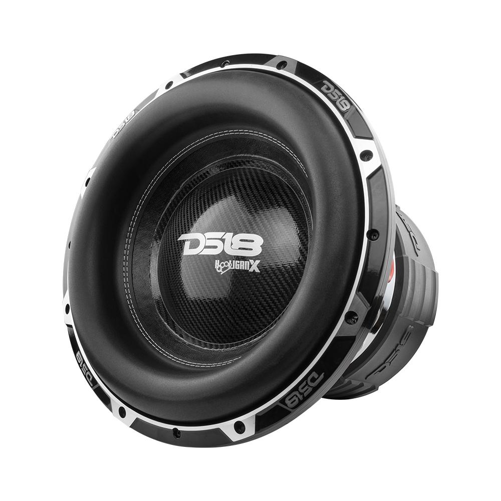 DS18 DS-HOOL-X15.4DHE HOOLIGAN X Black Frame High Excursion 15 Inch Subwoofer 4000 Watts RMS 4 Inch DVC 4-Ohm DS18