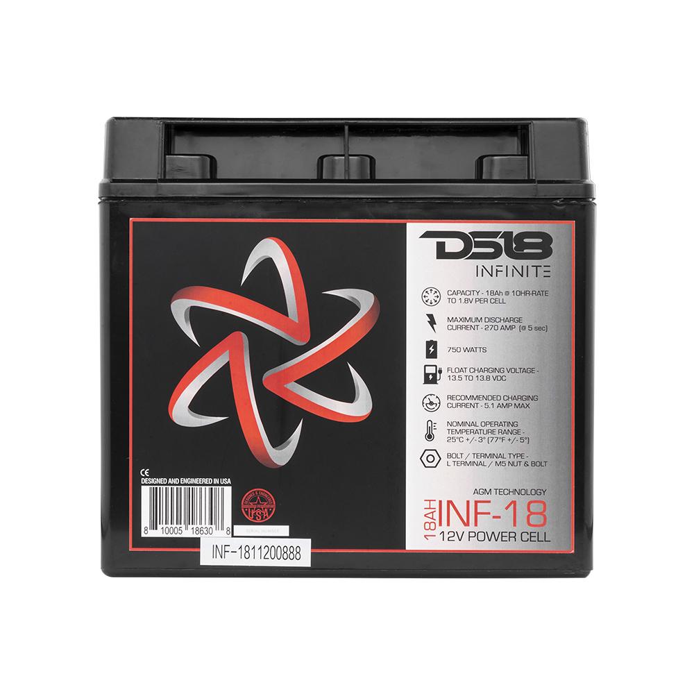 DS18 DS-INF-18 INFINITE 18 AH AGM Power Cell 12 Volt Battery DS18