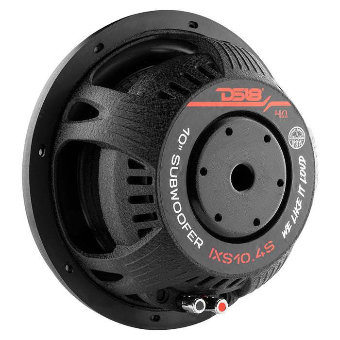 DS18 DS-IXS10.4S IXS Shallow 10 InchSubwoofer 1200 Watts Svc 4-Ohm DS18