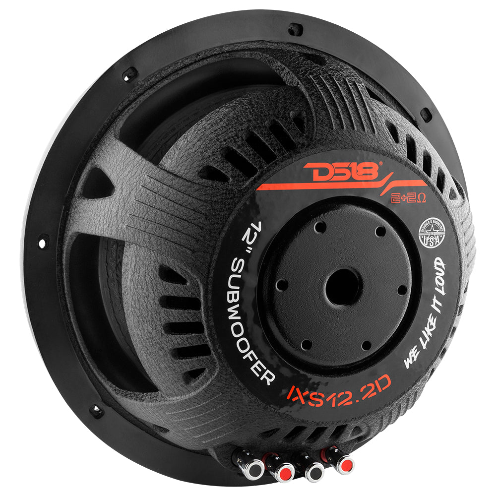 DS18 DS-IXS12.2D IXS Shallow 12 Inch Subwoofer 1600 Watts Dvc 2-Ohm DS18