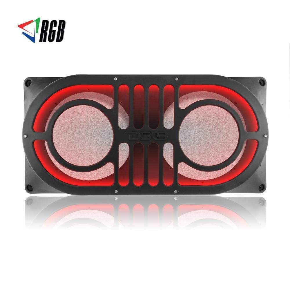 DS18 DS-JBASS Jeep Gate Enclosure for Wrangler JK/JL 2X10 Inch Shallow Subwoofer Black DS18