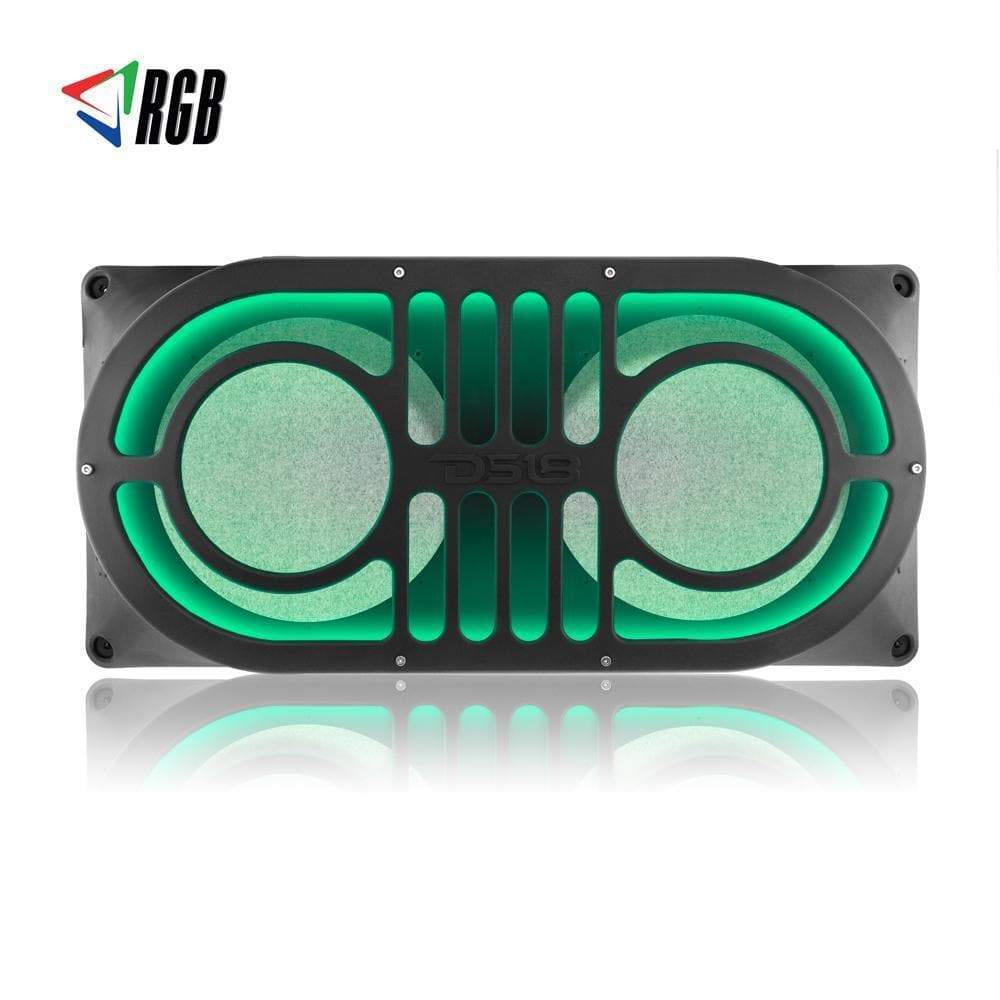 DS18 DS-JBASS Jeep Gate Enclosure for Wrangler JK/JL 2X10 Inch Shallow Subwoofer Black DS18