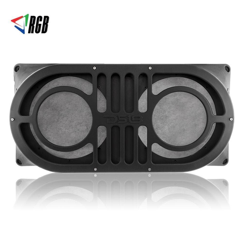 DS18 DS-JBASS Jeep Gate Enclosure for Wrangler JK/JL 2X10 Inch Shallow Subwoofer Black DS18
