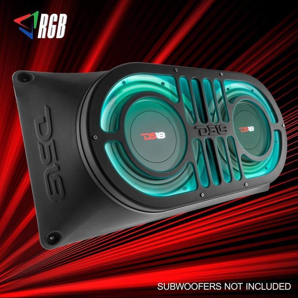 DS18 DS-JBASS Jeep Gate Enclosure for Wrangler JK/JL 2X10 Inch Shallow Subwoofer Black DS18