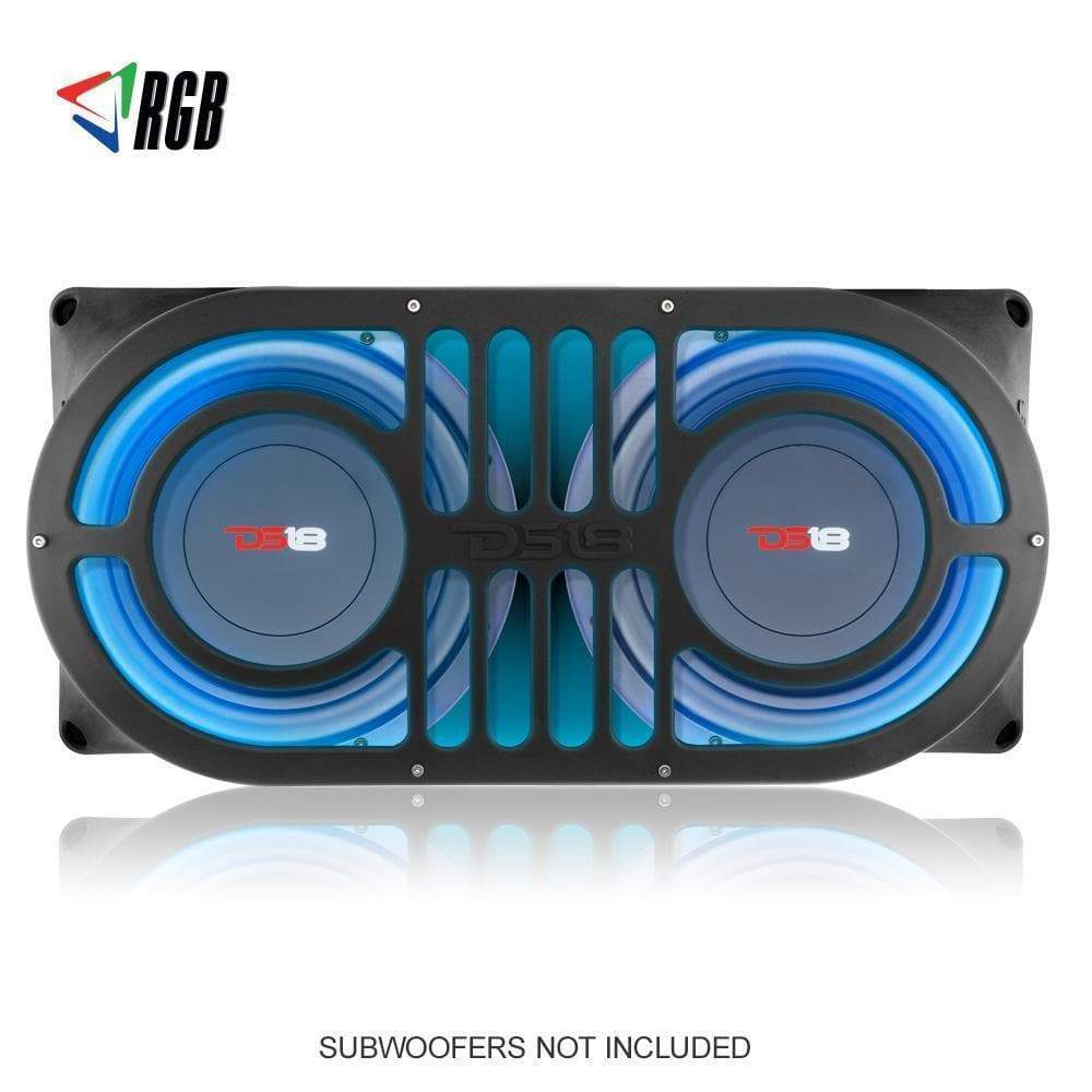 DS18 DS-JBASS Jeep Gate Enclosure for Wrangler JK/JL 2X10 Inch Shallow Subwoofer Black DS18