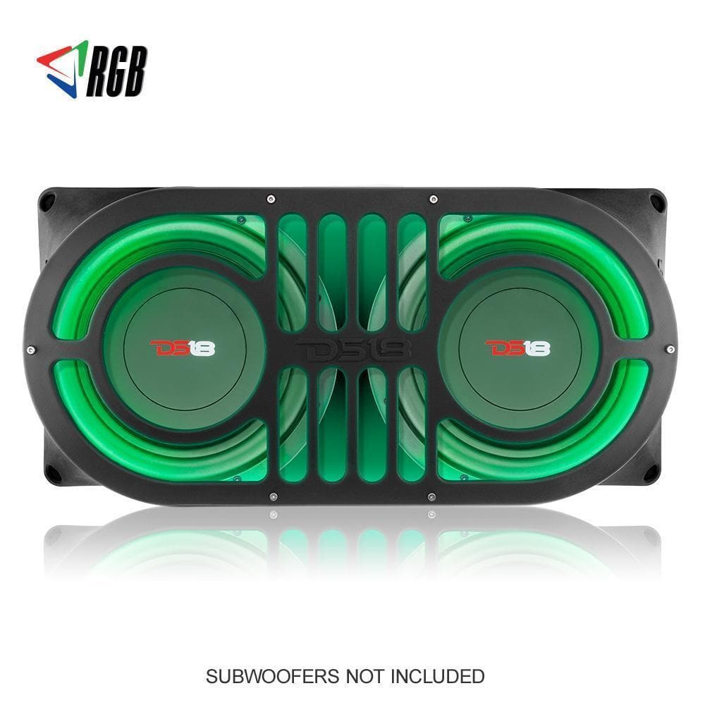 DS18 DS-JBASS Jeep Gate Enclosure for Wrangler JK/JL 2X10 Inch Shallow Subwoofer Black DS18