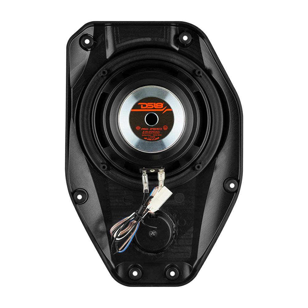 DS18 DS-JL-SB6 Plug and Play Soundbar Enclosure Upgrade with 6.5 Inch Neodymium Mid-Range and Tweeter For Jeep Wrangler JL/JLU and Gladiator JT Left and Right DS18