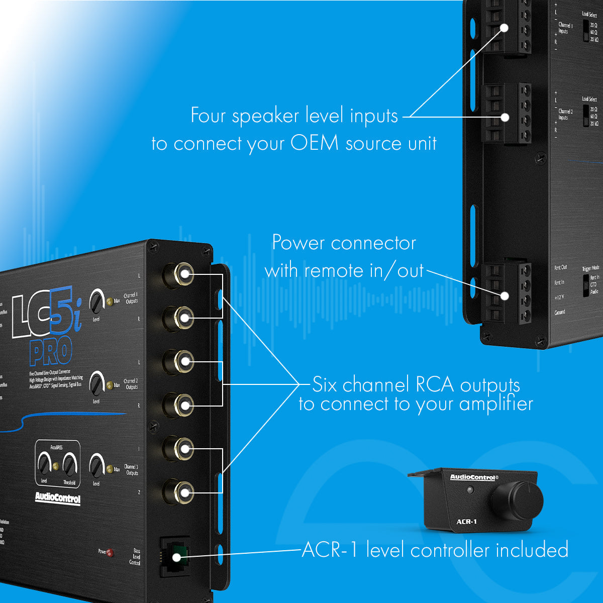 AudioControl LC5i PRO Five-Channel Output Converter with Accubass