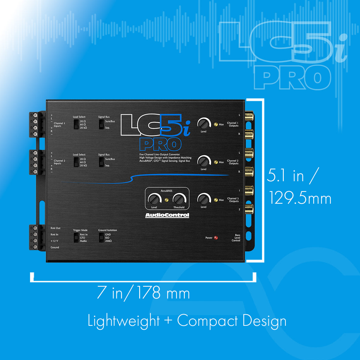 AudioControl LC5i PRO Five-Channel Output Converter with Accubass