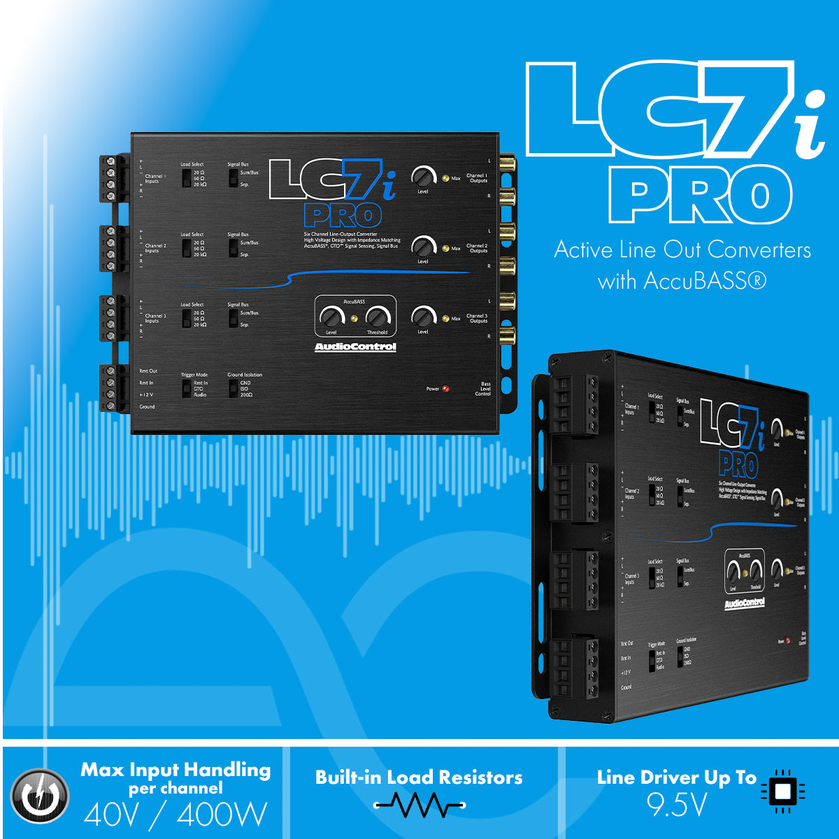 AudioControl LC7i PRO Six-Channel Line Output Converter with Accubass