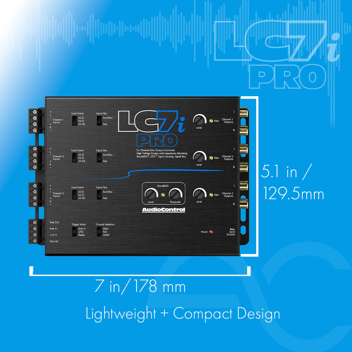 AudioControl LC7i PRO Six-Channel Line Output Converter with Accubass