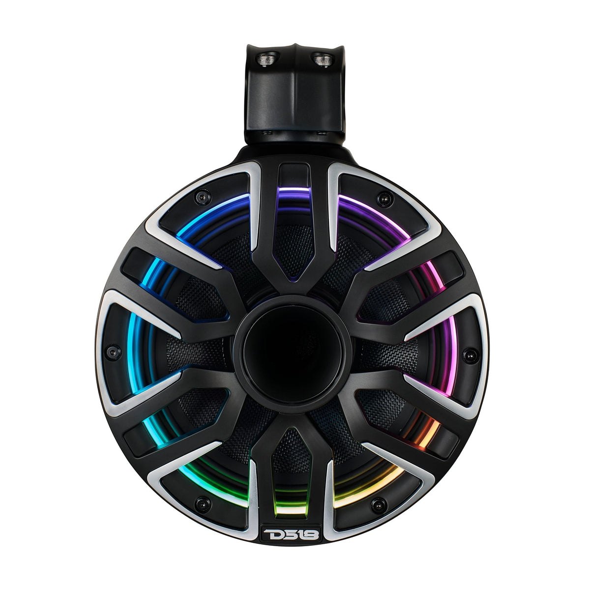 DS18 NVY-M8DTP/BK 8” Marine Tower Speaker – Kevlar Cone, Neodymium Magnet, LED Lights | 200W RMS 4-Ohm