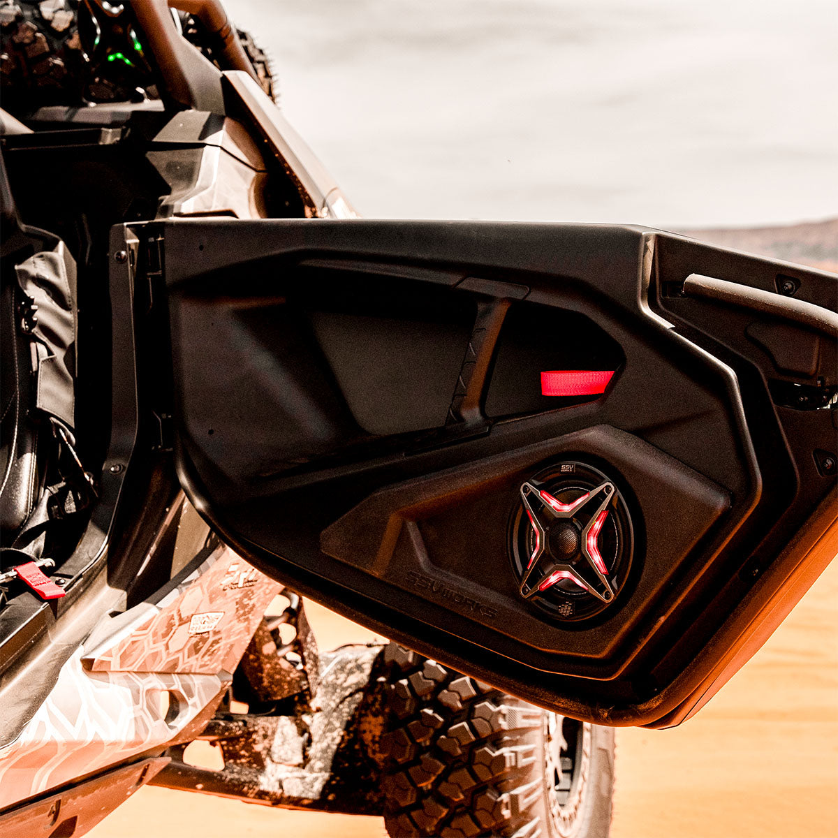 SSV Works 240-MAVR-DF65U Can-Am Maverick R 6.5" Lower Door Speaker Pods 2024–2026 Models