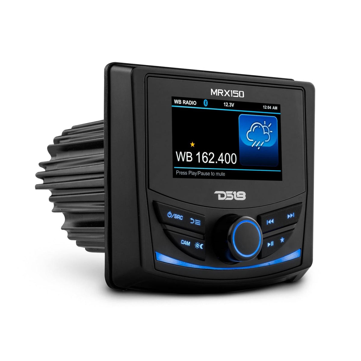 DS18 DS-MRX150 HYDRO MRX150 Marine and Powersports Head Unit 3 Inch Color TFT IPS Display, 2 Zones, 4 volts Output, BT, RDS 4 X 40 Watts DS18