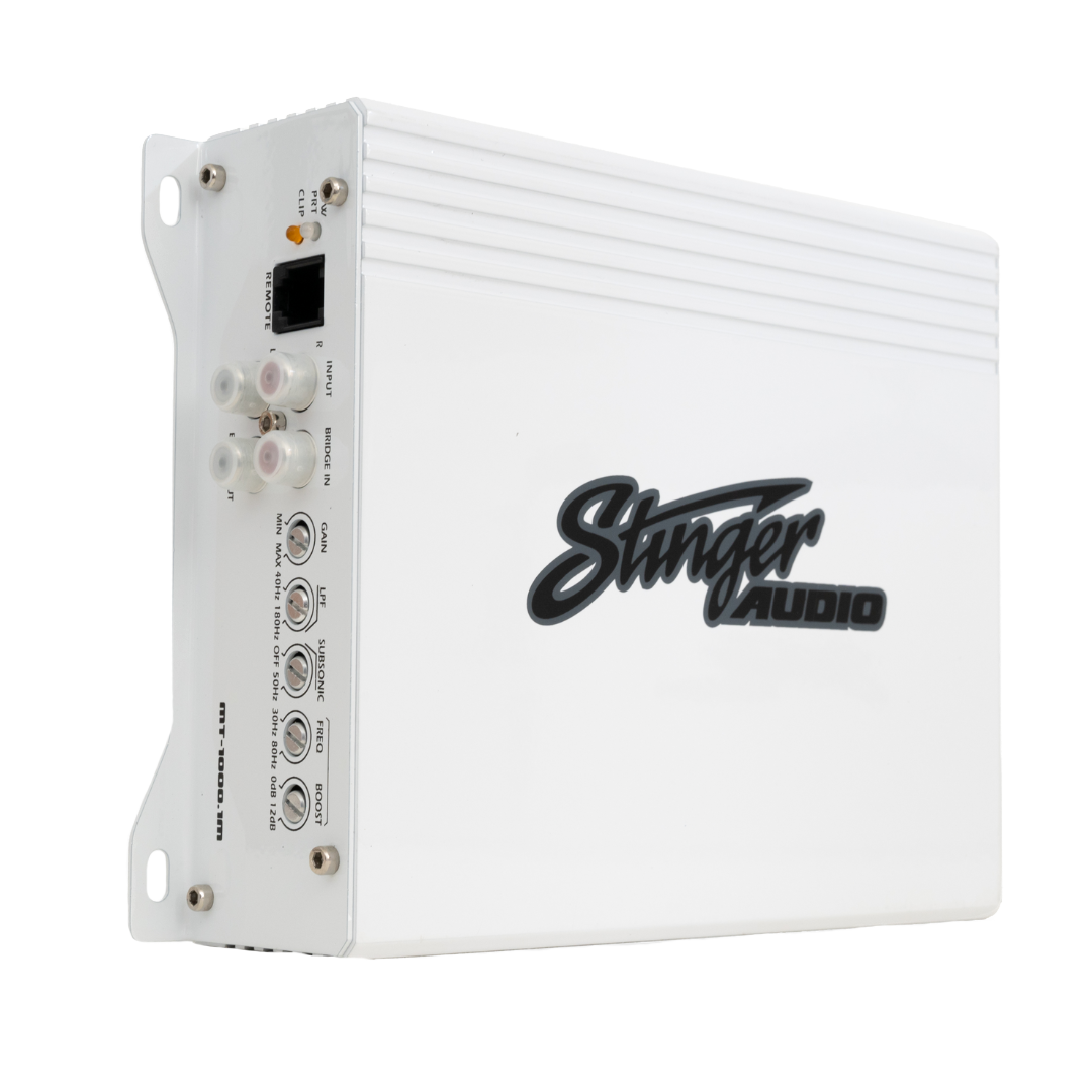 Stinger Audio MT-1000.1M 1000 Watt (RMS) Class D Monoblock Marine Amplifier with Remote Bass Control