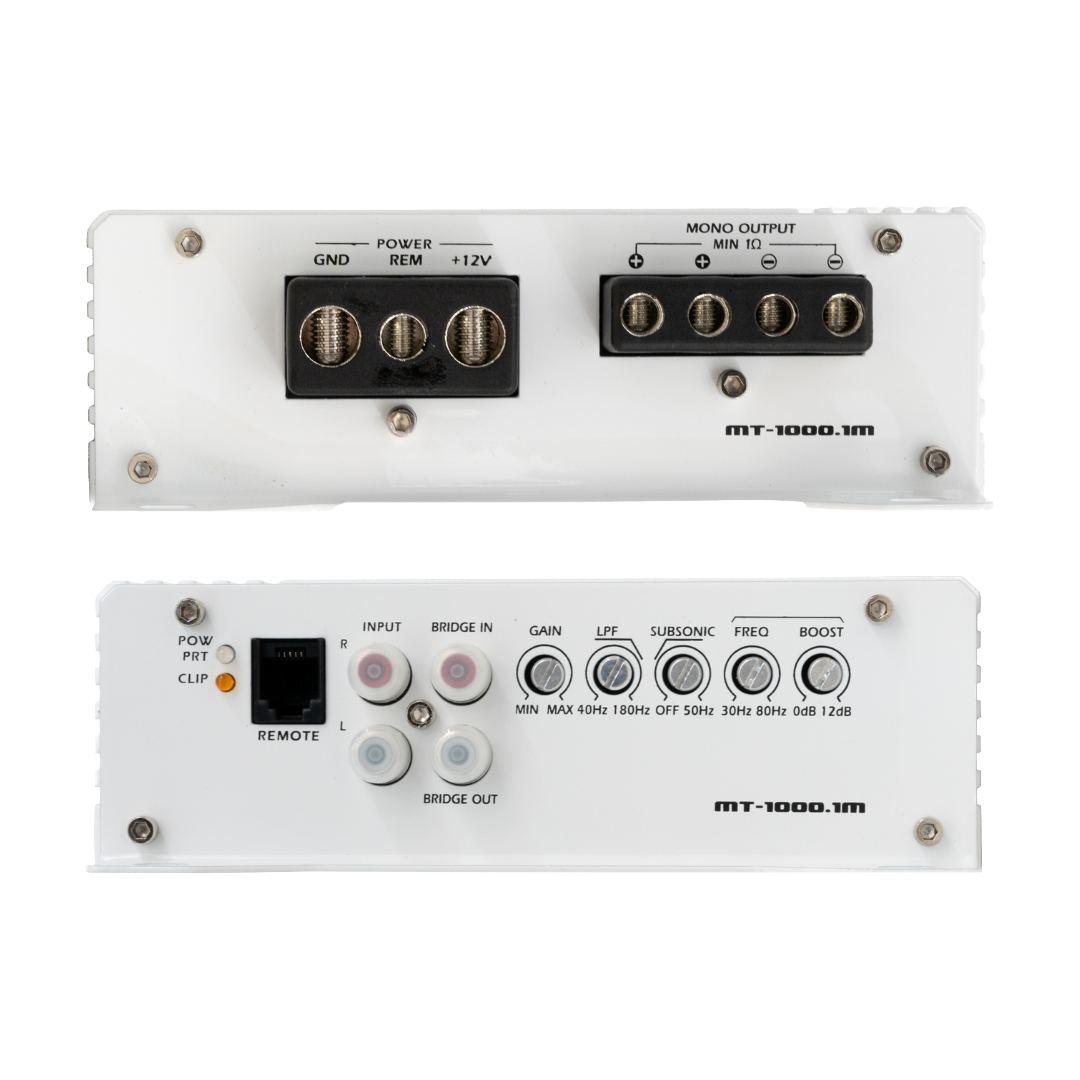 Stinger Audio MT-1000.1M 1000 Watt (RMS) Class D Monoblock Marine Amplifier with Remote Bass Control