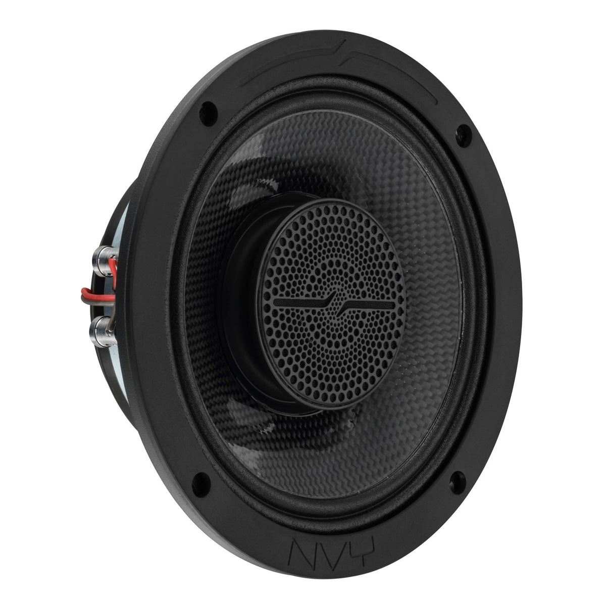 DS18 NVY-6HDCFSL-N4 6.5” Slim Hybrid Loudspeakers with Compression Driver – 250W RMS, 4 Ohm, Carbon Fiber Cone, Neodymium Magnet