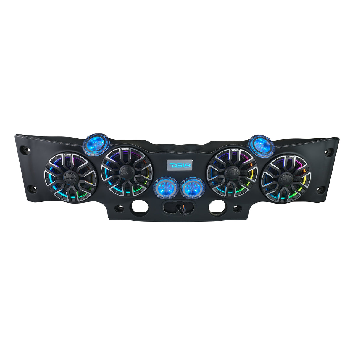 DS18 NVY-JKSBARLD Jeep JK/JKU Loaded Sound Bar with 4x 8” Speakers, Bullet Tweeters, Drivers & LED Lights