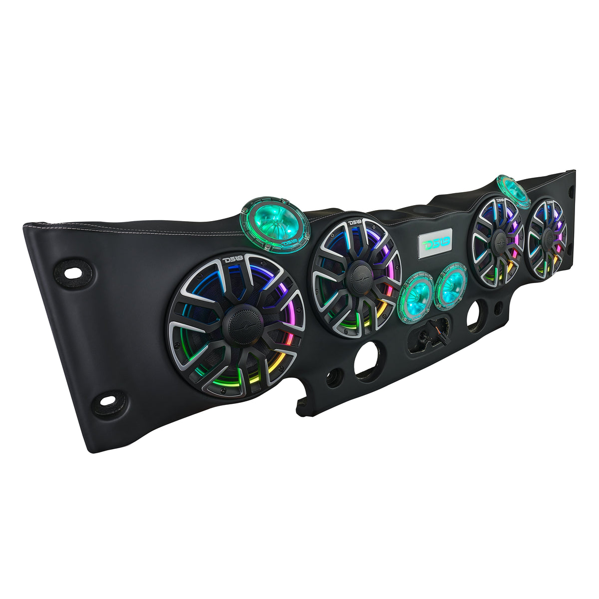 DS18 NVY-JKSBARLD Jeep JK/JKU Loaded Sound Bar with 4x 8” Speakers, Bullet Tweeters, Drivers & LED Lights