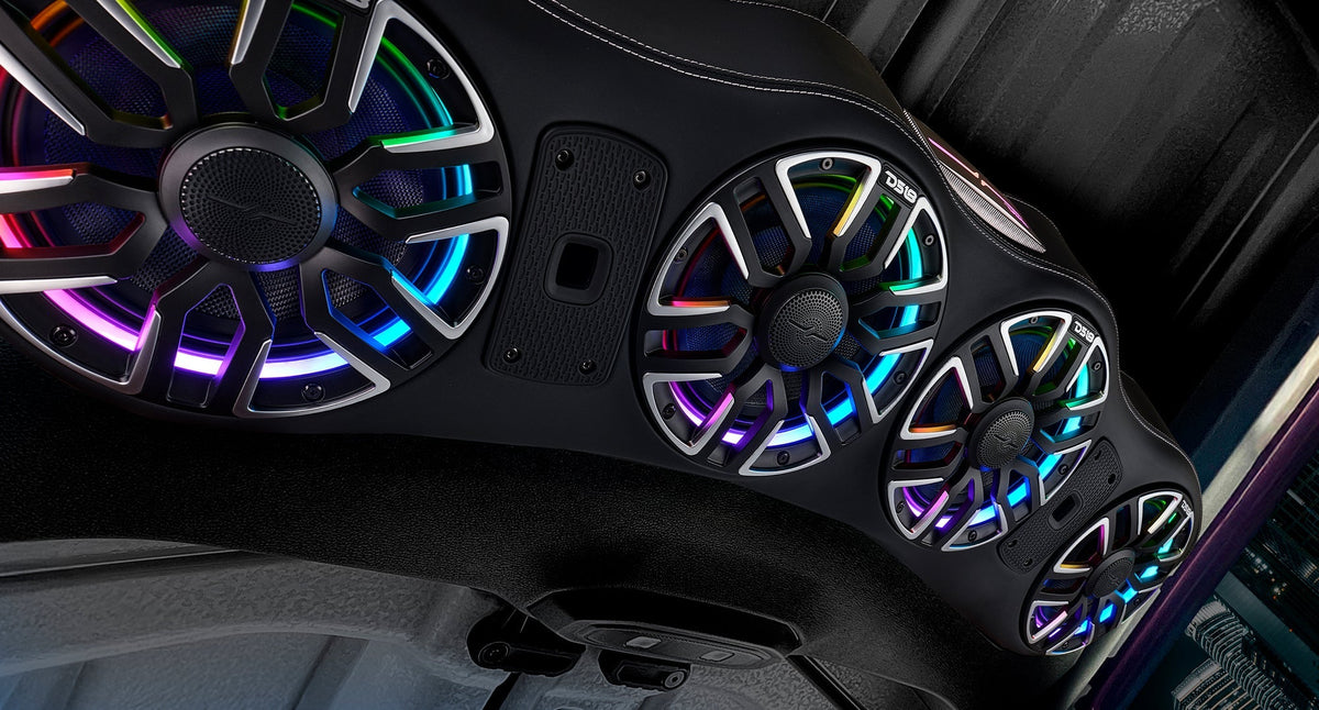 DS18 NVY-JL24SBARLD Jeep JL/JLU/JT 2024-Up Sound Bar System – 8” Marine Speakers & LED Lighting