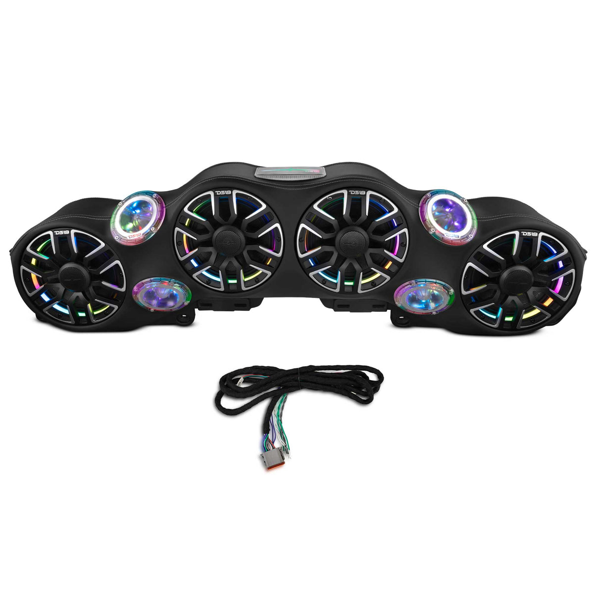 DS18 NVY-JLSBARLD Jeep JL/JLU/JT Loaded Sound Bar – 4x 8” NVY-M8 Speakers, 4x PRO Tweeters & LED Lights
