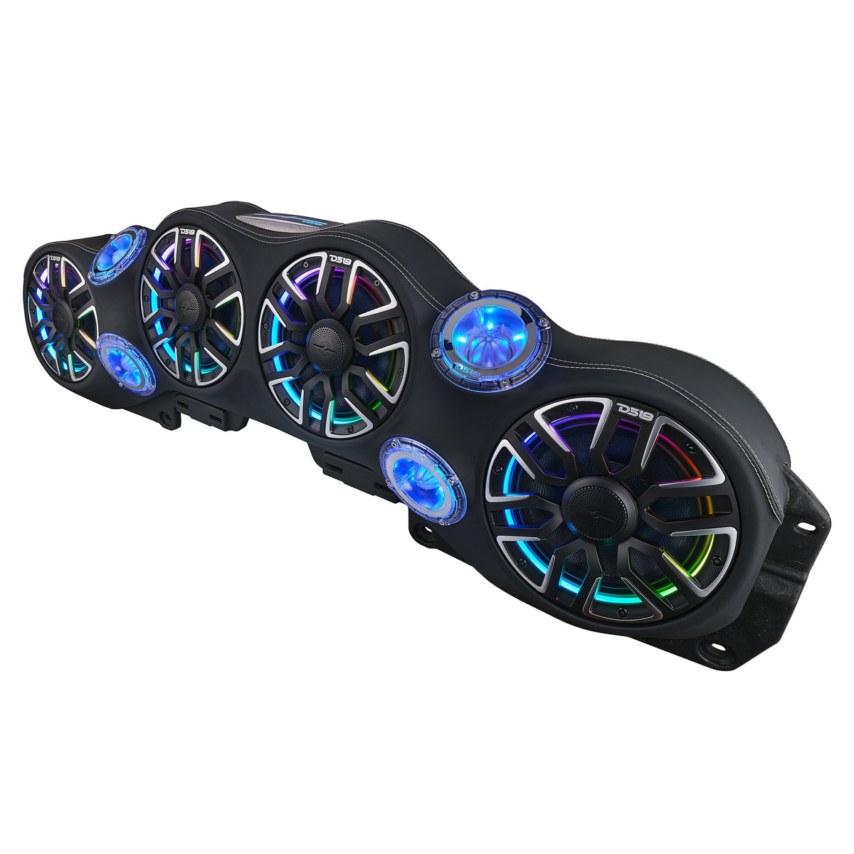 DS18 NVY-JLSBARLD Jeep JL/JLU/JT Loaded Sound Bar – 4x 8” NVY-M8 Speakers, 4x PRO Tweeters & LED Lights