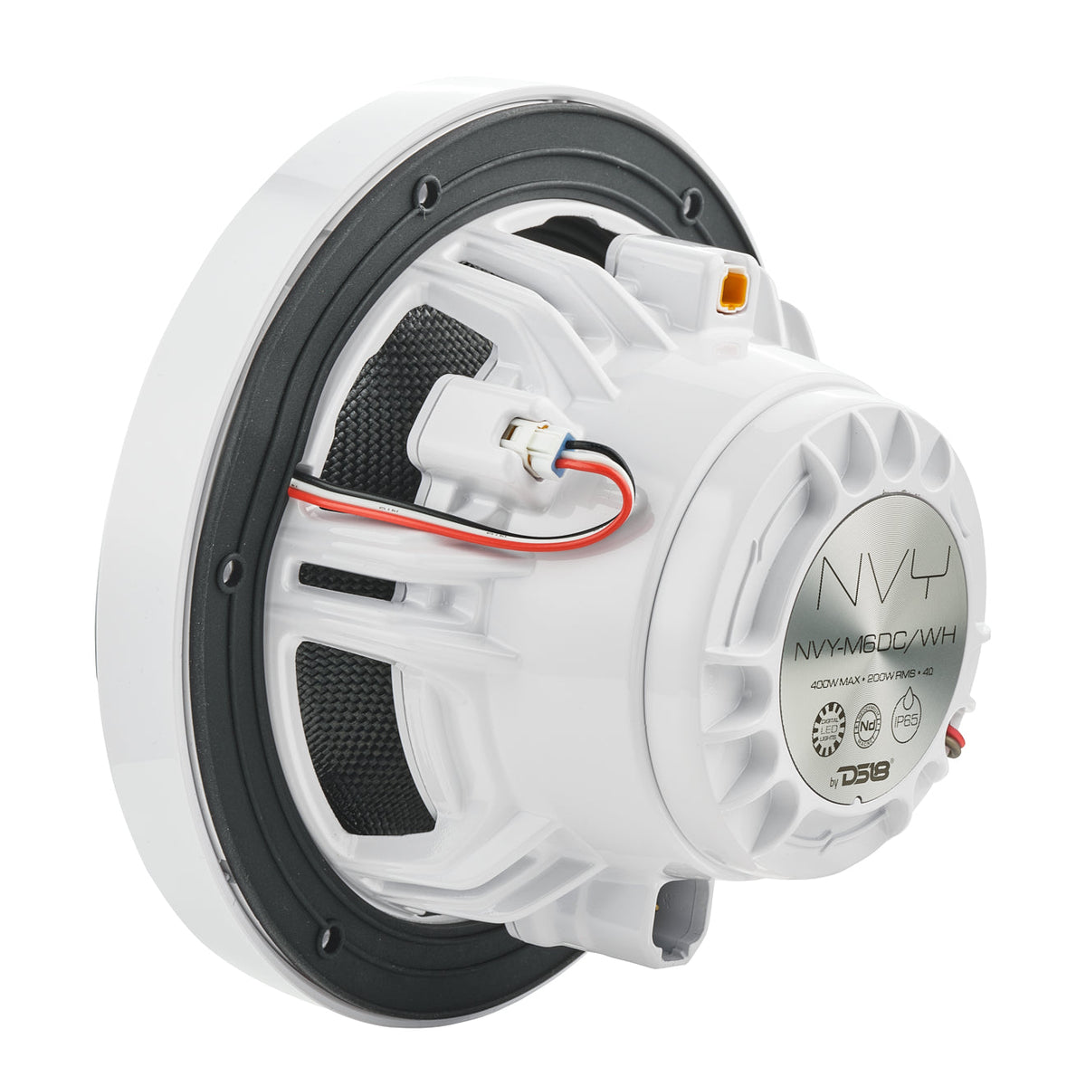 DS18 NVY-M6DC/WH 6.5” Marine-Grade Hybrid Coaxial Speaker with Kevlar Cone, Compression Driver & Neodymium Magnet – 200W RMS, 4-Ohm