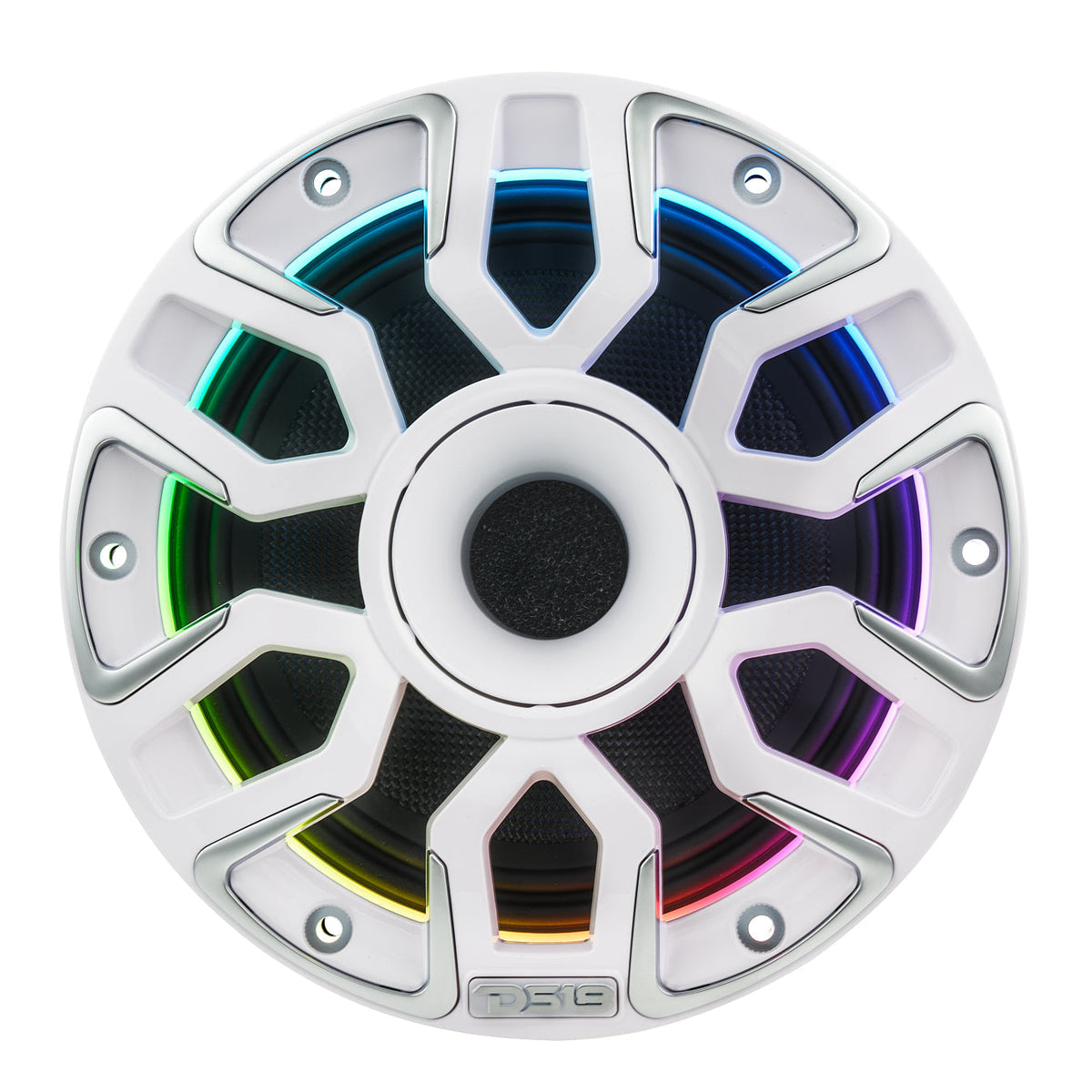 DS18 NVY-M6DC/WH 6.5” Marine-Grade Hybrid Coaxial Speaker with Kevlar Cone, Compression Driver & Neodymium Magnet – 200W RMS, 4-Ohm