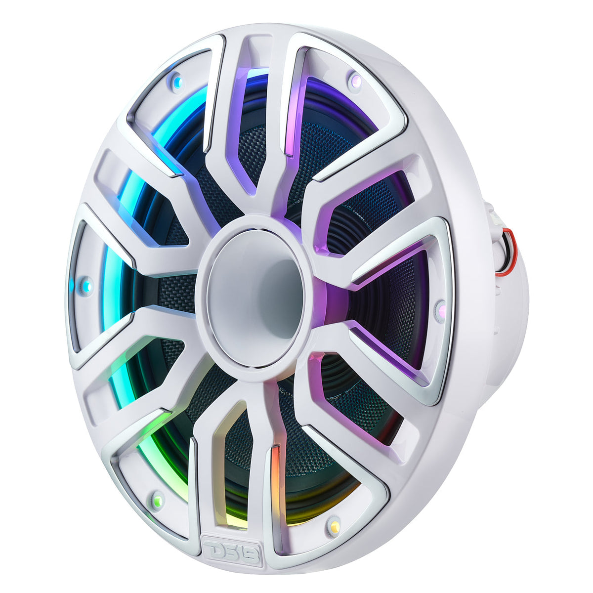 DS18 NVY-M8DC/WH 8” Marine Coaxial Speaker – Kevlar Cone, Neodymium Magnet, Compression Driver | 200W RMS 4-Ohm