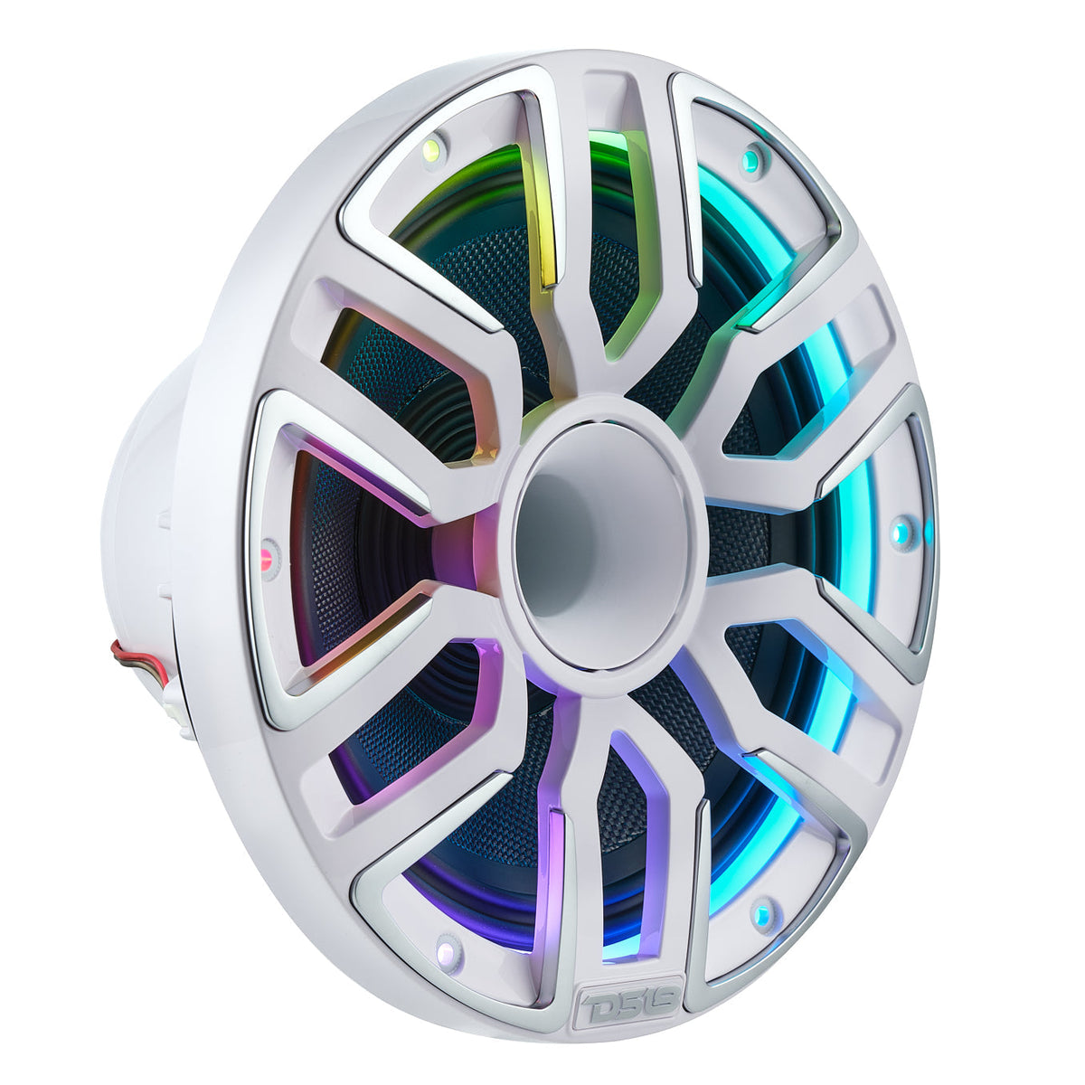 DS18 NVY-M8DC/WH 8” Marine Coaxial Speaker – Kevlar Cone, Neodymium Magnet, Compression Driver | 200W RMS 4-Ohm