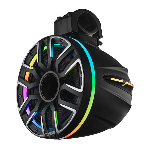 DS18 NVY-M8DTPS/BK 8” Marine Tower Speaker – 200W RMS, Kevlar Cone, LED Lights, Neodymium Magnet