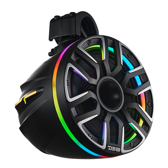 DS18 NVY-M8DTPS/BK 8” Marine Tower Speaker – 200W RMS, Kevlar Cone, LED Lights, Neodymium Magnet