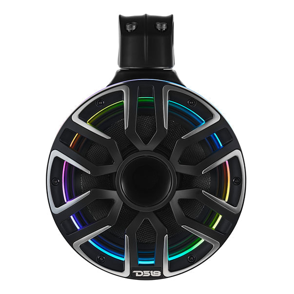 DS18 NVY-M8DTPS/BK 8” Marine Tower Speaker – 200W RMS, Kevlar Cone, LED Lights, Neodymium Magnet
