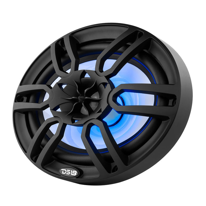 NXL 6x9" 2-Way Coaxial Marine Speaker With LED RGB Lights 125 Watts Rms 4-Ohm -Black