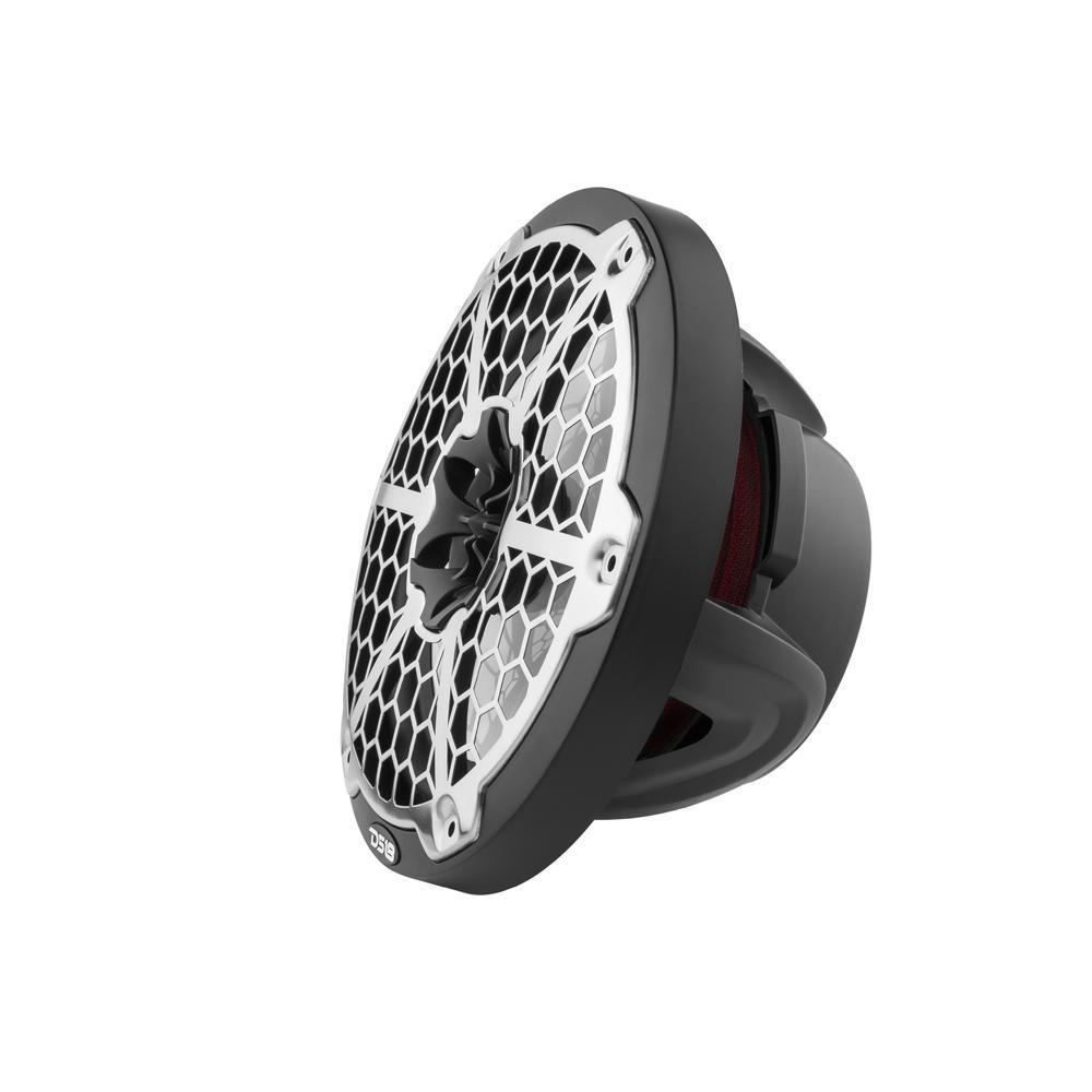 DS18 DS-NXL-8M/BK HYDRO 8 Inch 2-Way Marine Speakers W/ Integrated RGB LED Lights Mesh 375 Watts Black DS18
