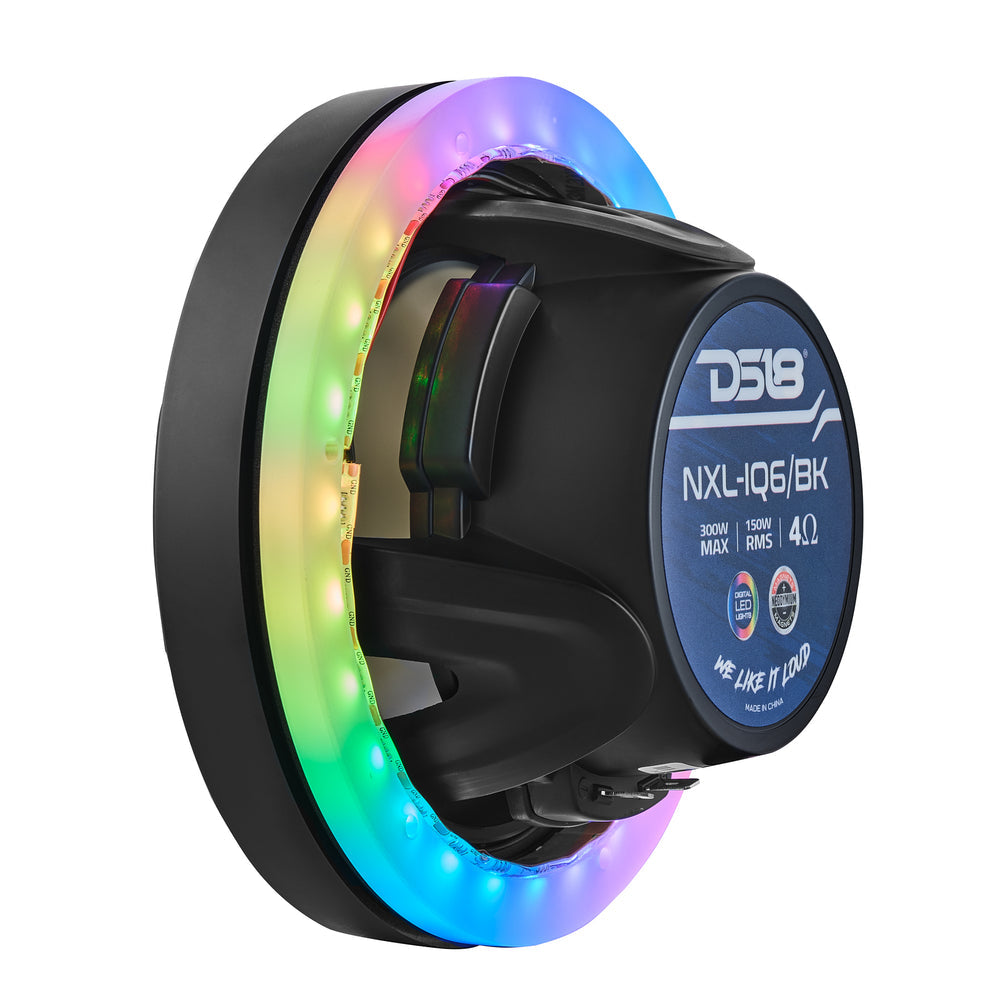 DS18 NXL-DLRING6 6.5” Marine LED Speaker Ring RGB – Waterproof Boat & Powersports Speaker Light Ring