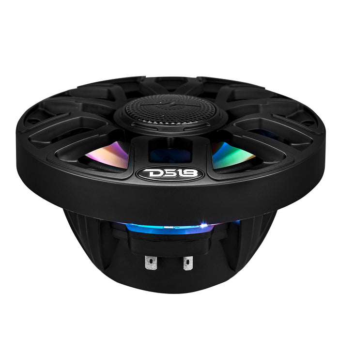 DS18 NXL 6.5" 2-Way Coaxial Marine Speaker With Digital Led Lights And Bullet Tweeter 150 Watts 4-Ohm Black