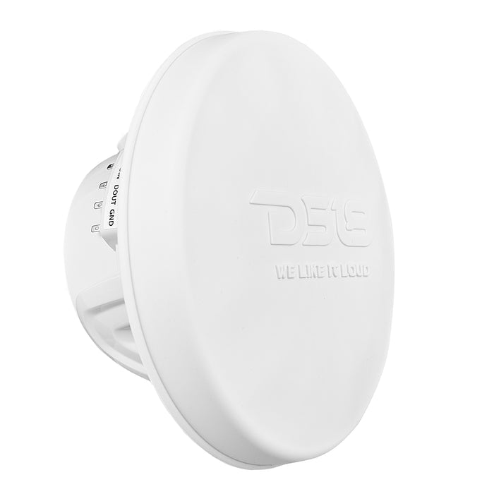 DS18 NXL 6.5" 2-Way Coaxial Marine Speaker With Digital Led Lights And Bullet Tweeter 150 Watts 4-Ohm White