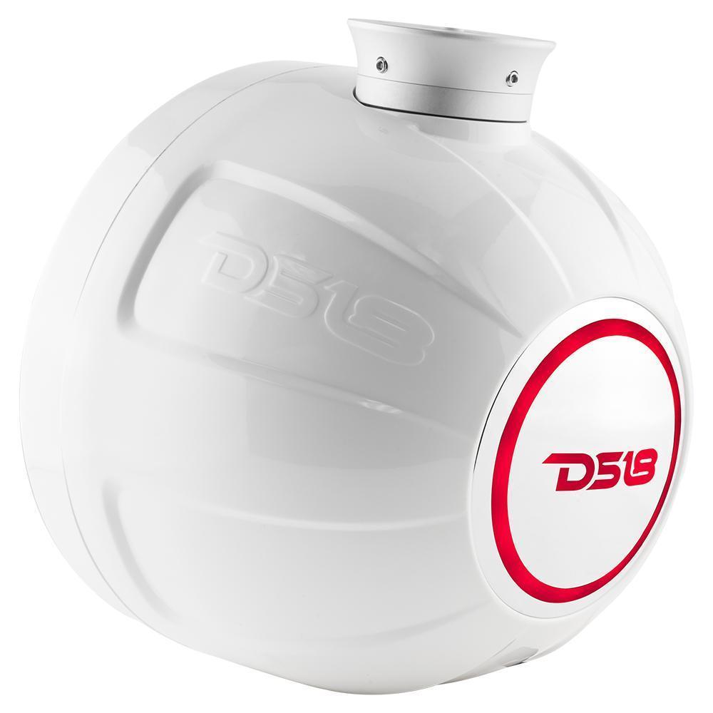 DS18 DS-NXL-PS8W HYDRO 8 Inch Short Marine Towers W/ Flat and Pole Mount RGB LED Lights 375 Watts White DS18