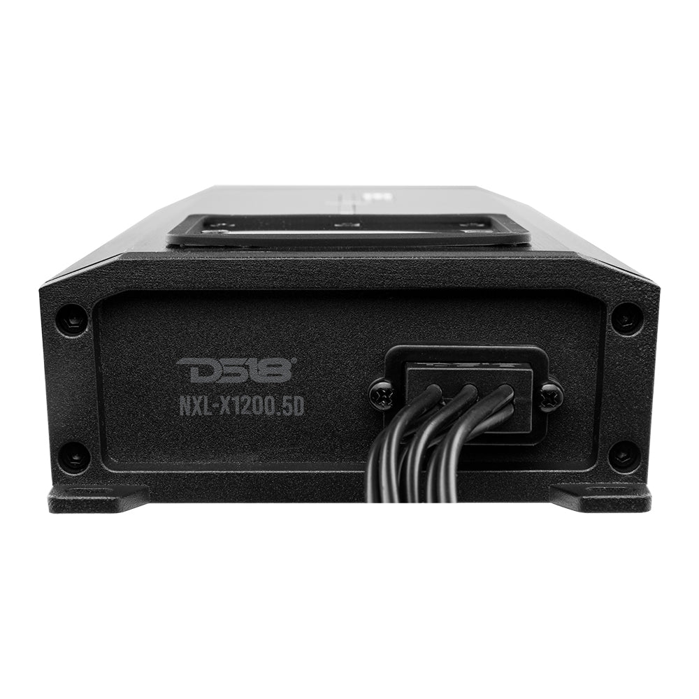 DS18 DS-NXL-X1200.5D 5-Channel Marine Waterproof Amplifier - Class D Full-Range 150x4 RMS at 4 OHM + 600x1 RMS at 2OHM DS18