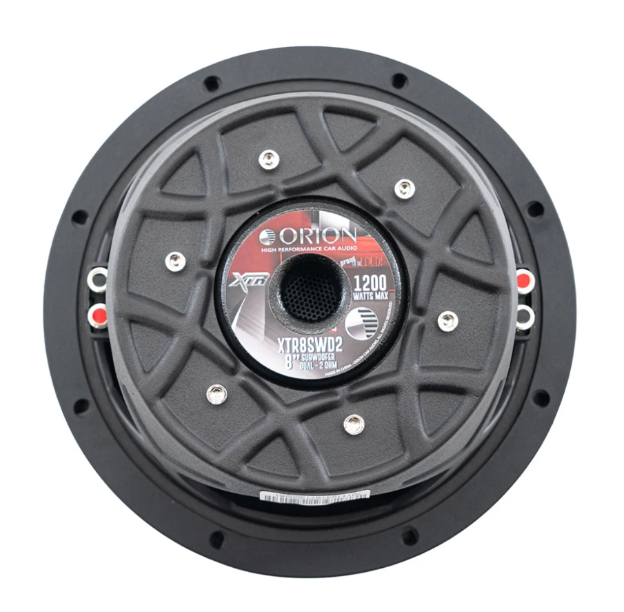Orion XTR8SWD2 – 8 Inch Dual 2 Ohm Shallow Mount Subwoofer | 300W RMS Bass Power
